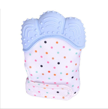 Baby teether baby anti-bite silicone molar gloves children's sound toys Kids DealSniper.net