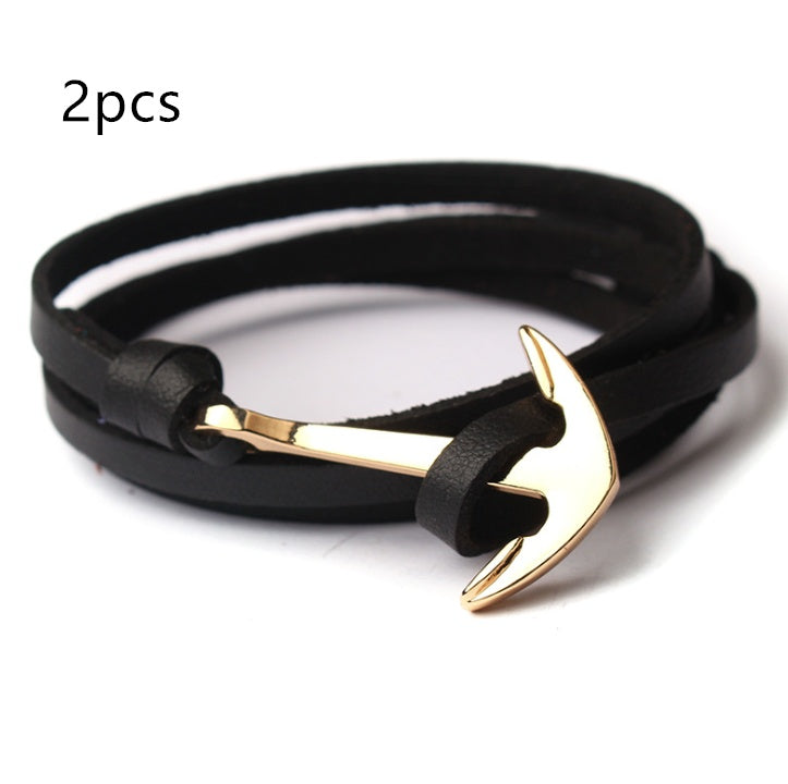 Anchor Bracelet Umbrella Black Pirate Anchor Hand Strap Gift Kids dealsniper-net A11 2pcs