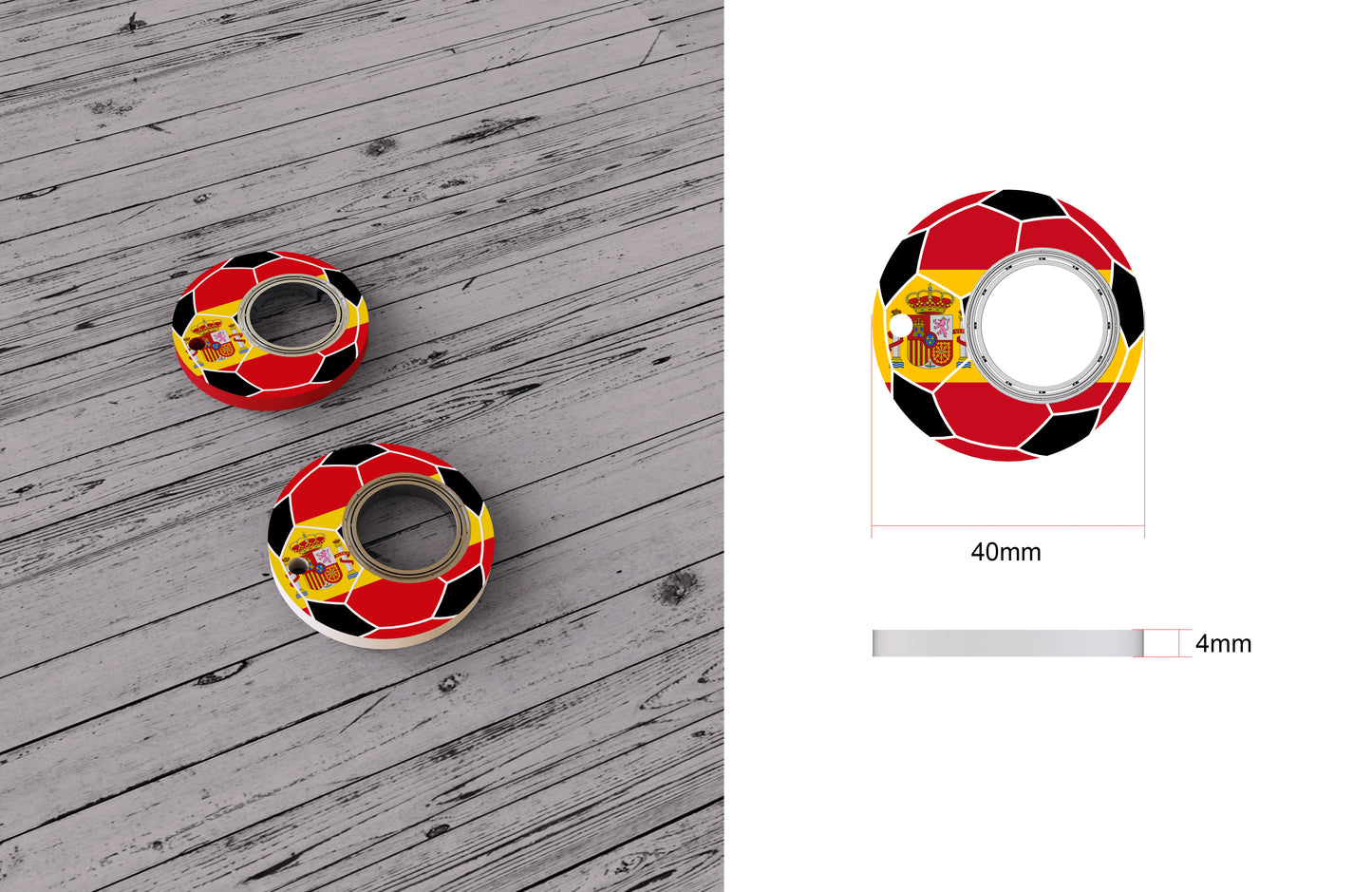 Creative Football World Cup Fidget Spinner Toy Keychain Hand Spinner