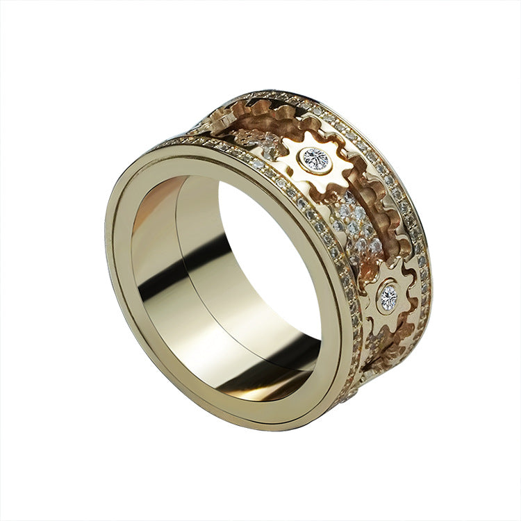 Inlaid stone inlaid with gypsophila diamond gear Jewelry Gym From House