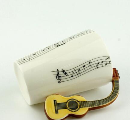 Creative Music Violin Style Guitar Ceramic Mug Coffee Tea Gifts