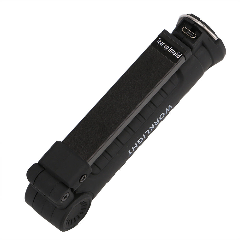 COB LED Tactical Flashlight USB Rechargeable Torch Work Light Outdoor DealSniper.net 14.8x5cm