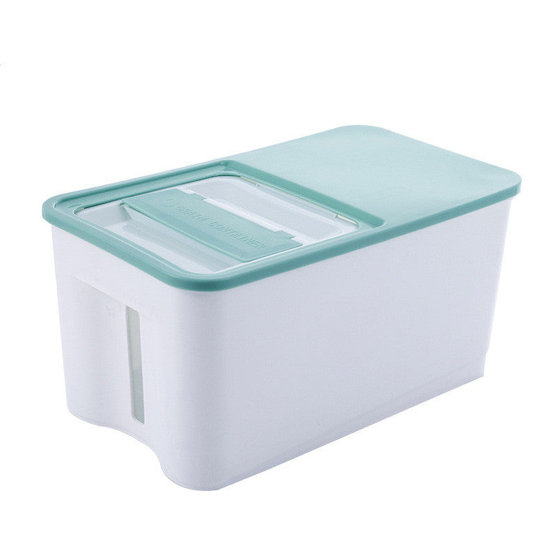 Square Moisture-Proof Rice Bucket kitchen Sealed Bucket Kitchen dealsniper-net Green 9 kg