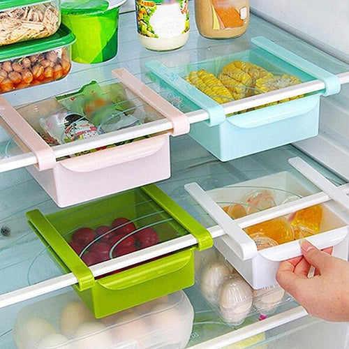 Hanging Plastic Refrigerator Clapboard Storage Rack Kitchen Supplies Kitchen dealsniper-net