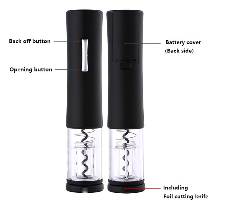 Electric Wine Opener Corkscrew Foil Cutter Set Kitchen Gym From House