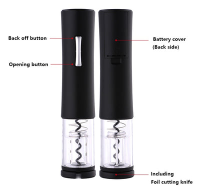 Electric Wine Opener Corkscrew Foil Cutter Set Kitchen Gym From House