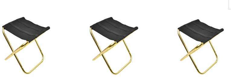 Outdoor folding chair Outdoor dealsniper-net Black gold 3pc