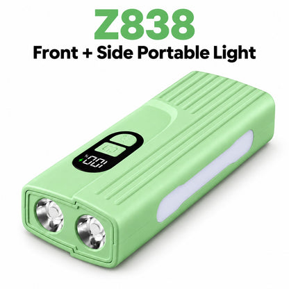 Rechargeable Z838 Green Portable Bicycle Flashlight Power Bank Outdoor DealSniper.net