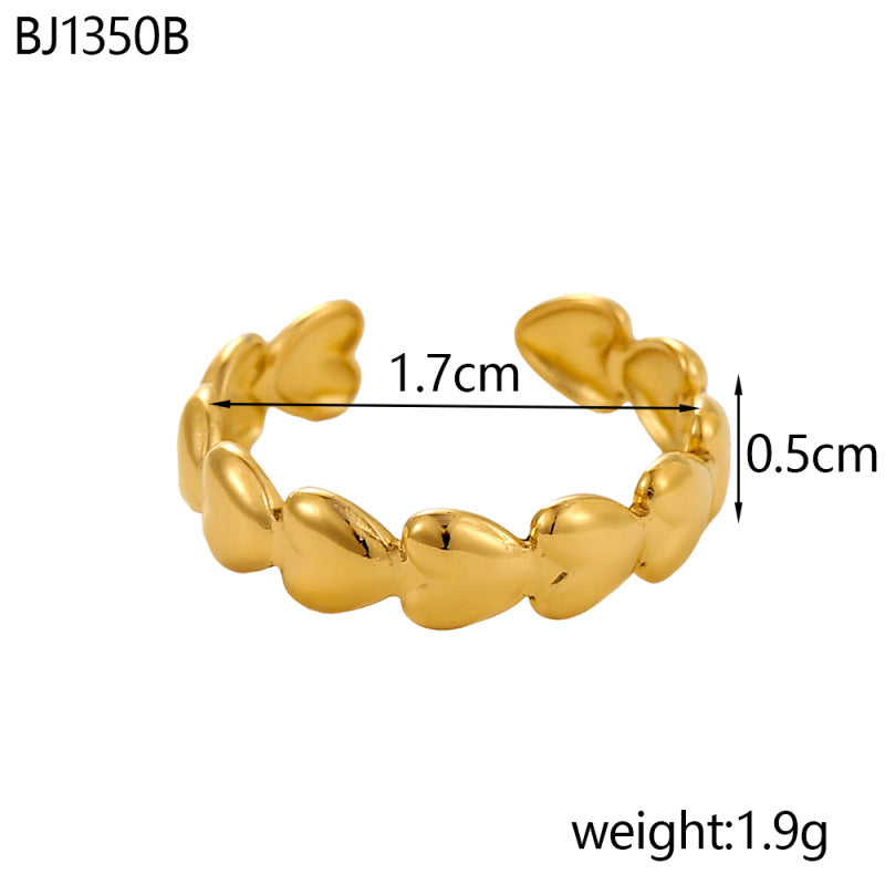 Fashion Trendy Open Titanium Steel Ring For Women Jewelry Gym From House BJ1350B