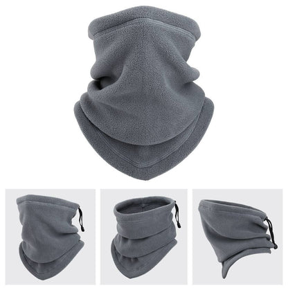 Winter Windproof Scarves Fleece Tube Scarf Mask Soft Half Face Cover SKi Snowboard Neck Warmer Gaiter Fashion Women Men Winter Fleece Face Mask Scarf Balaclava Neck Warmer Men dealsniper-net Gray