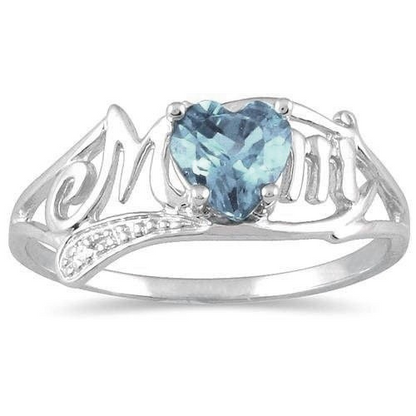 Heart shaped opal mother ring Jewelry DealSniper.net Blue 10