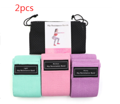 Yoga Stretch Band Squat Resistance Band Training Braided Elastic Band Sports DealSniper.net 2pcs Combination
