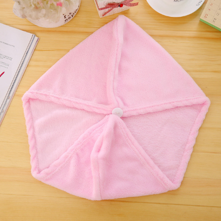 Korean version of coral fleece dry hair cap dry hair towel Women DealSniper.net Pink