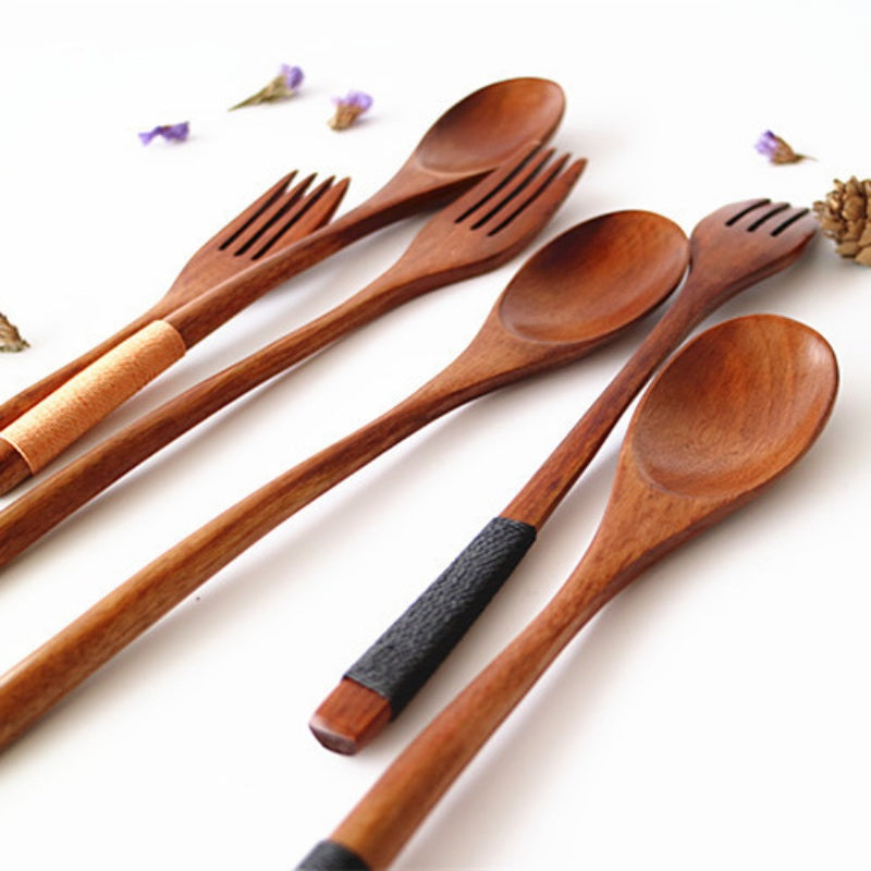 Kitchen Wooden Bamboo Spoon Cooking Utensil Tools Kitchen dealsniper-net