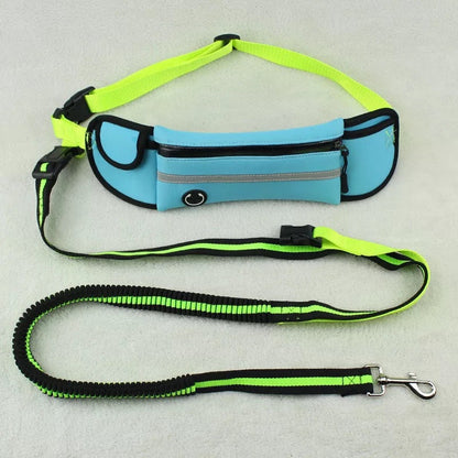 Pet Waist Bag Sports Traction Rope Reflective Waterproof Running Traction Rope Pets dealsniper-net Sky blue