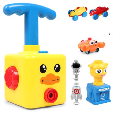 Children's air balloon powered car toy