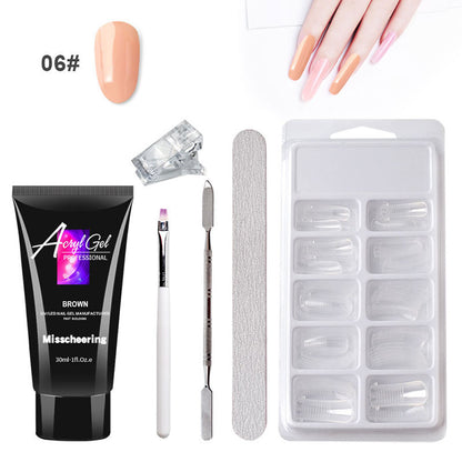 Painless Extension Gel Nail Art Without Paper Holder Beauty dealsniper-net 6 Color