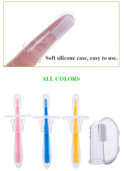 Silicone Baby Toothbrush Kids Teether Training Tool Clear Massager Kids dealsniper-net