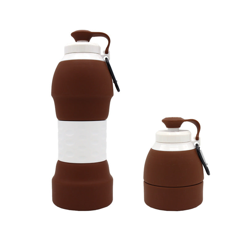 Silicone folding water bottle Sports DealSniper.net Brown