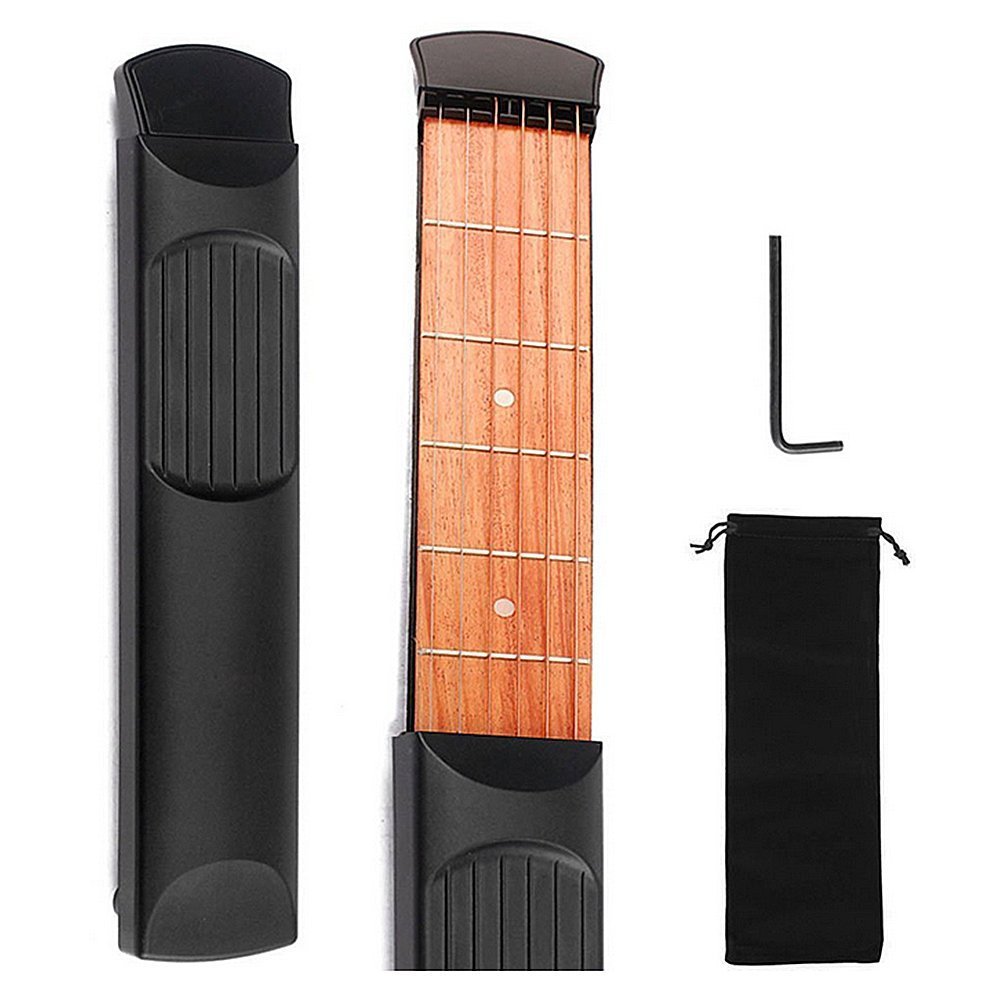 Pocket Guitar Portable for Acoustic Guitar Practice for Beginner Hobby Gym From House 6 frets