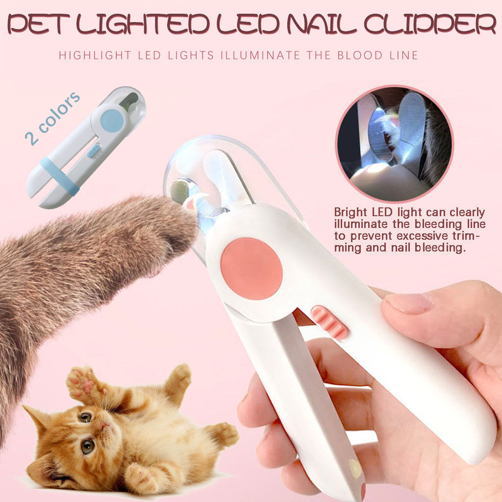 LED Light-Emitting Professional Pet Nail Clippers Dog Cat Cutter Pets dealsniper-net