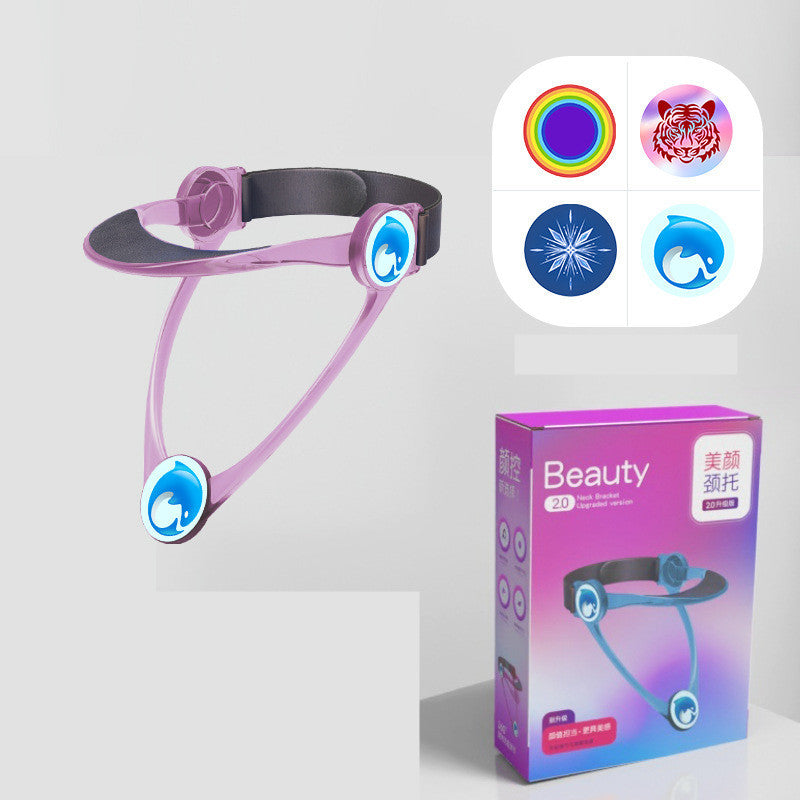 Cervical Spine Fixator Stretch Neck Protector Health DealSniper.net Transparent pink dolphin One size