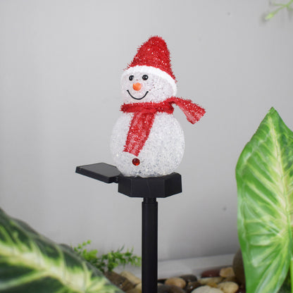 Outdoor LED Solar Snowman Light Landscape Lamp Decorations