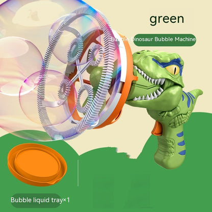 Fan Dinosaur Bubble Machine Bubble Blowing Toy Children's Kids dealsniper-net Green Without bubble water