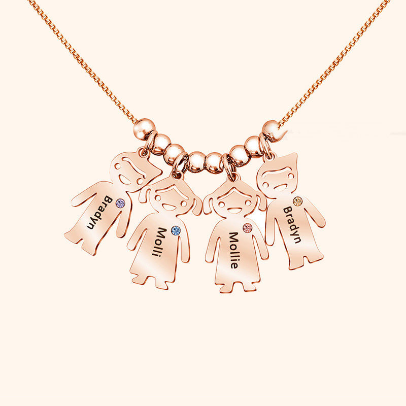 New Doll Diamond Engraved Necklace Jewelry Gym From House Rose Gold 1Child