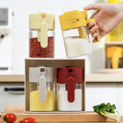 Small Seasoning Jars With Lids And Spoons Measuring Spoon Kitchen DealSniper.net