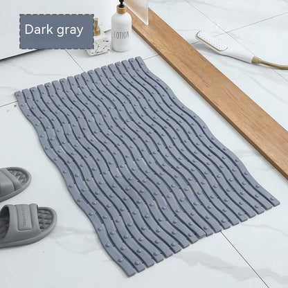 Bathroom Non-slip Simple Shaped Plastic Foot Pad Health dealsniper-net Dark Gray 40X70CM