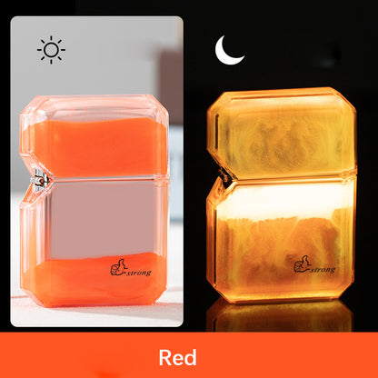 New Luminous Quicksand Windproof Lighter Gadgets Gym From House Quicksand red Single