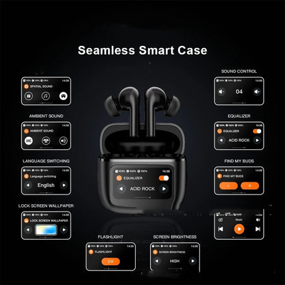 Wireless Noise Reduction Touch Color Screen Bluetooth Headset Electronics dealsniper-net