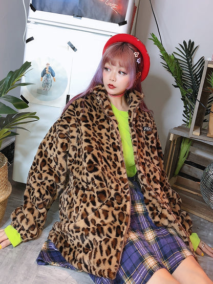 popular Korean version of the street hip hop retro leopard Women dealsniper-net