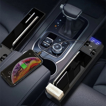 Car Organizer with Charger Cable Car Seat Gap Storage Box with Cable Vehicle Gym From House