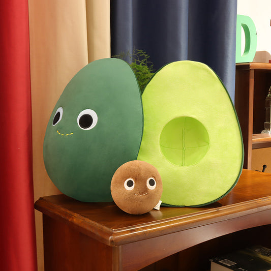 Cute Fruit Avocado Plush Toy Stuffed Doll Baby Decor