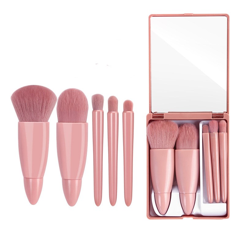5Pcs Makeup Brushes Tool Set Cosmetic Beauty Gym From House Pink