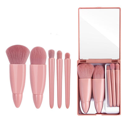 5Pcs Makeup Brushes Tool Set Cosmetic Beauty Gym From House Pink