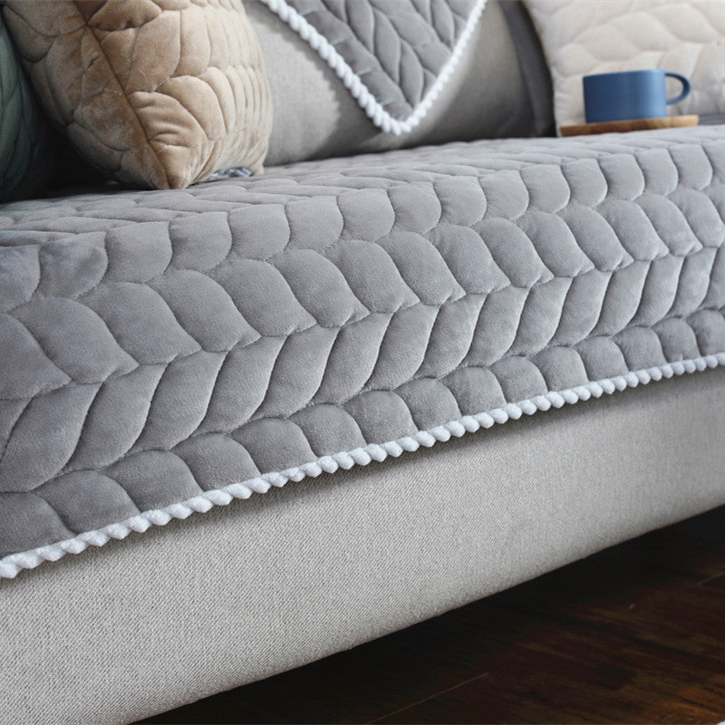 Thicken Plush Quilted Sofa Towel Universal Sectional