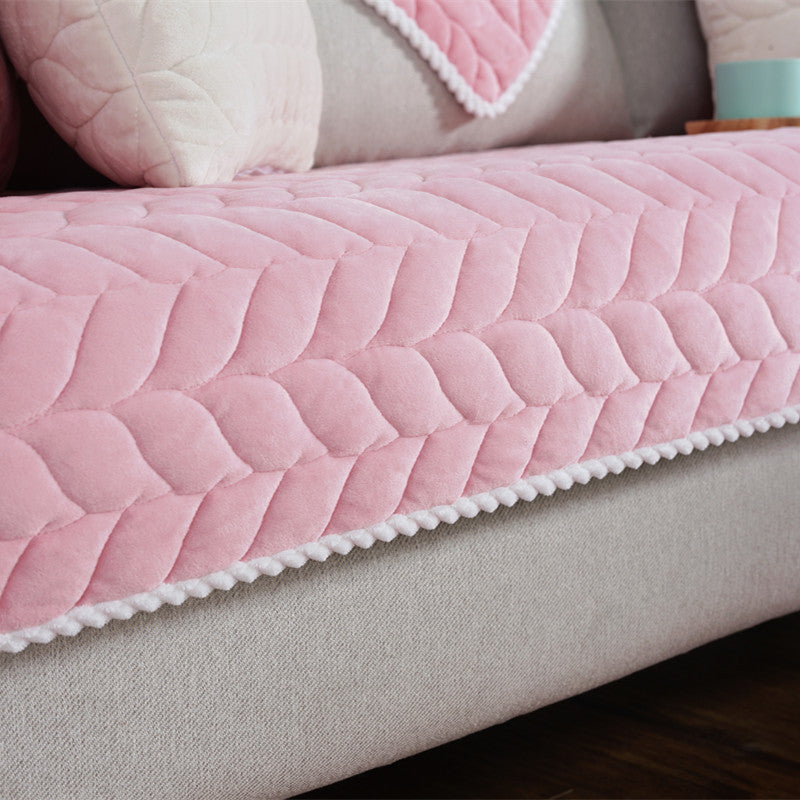 Thicken Plush Quilted Sofa Towel Universal Sectional