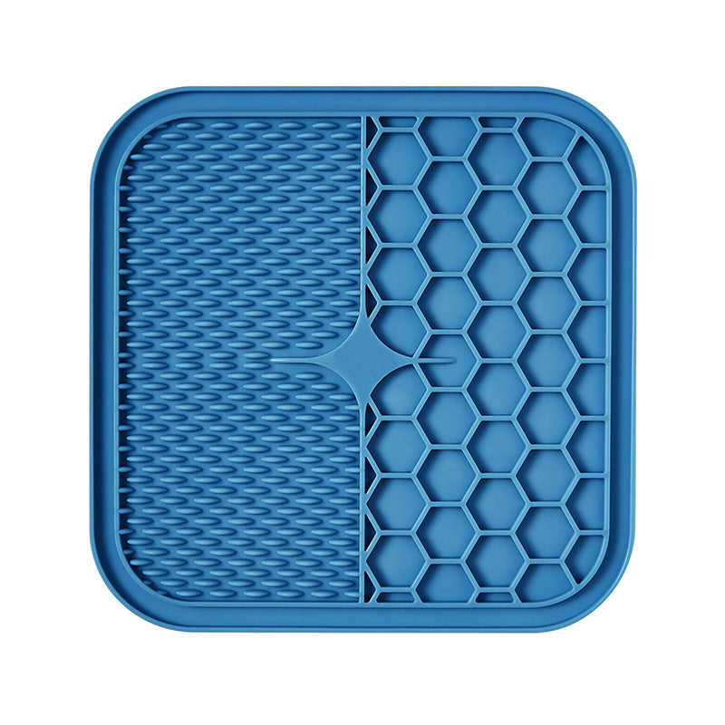 Suction Cup Licking Pad Anti-Choking Slow Food Basin Pets dealsniper-net Blue M 1PC