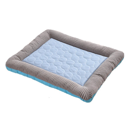 Pet Cooling Pad Bed For Dogs Cats Puppy Kitten Cool Mat Pets DealSniper.net Blue L