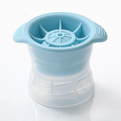 Whiskey Silicone Round Ice Ball Mold Kitchen dealsniper-net Sky Blue 2PCS