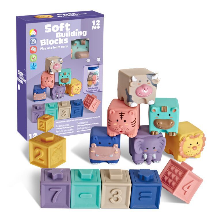 Soft Plastic Building Blocks For Infants And Young Children Kids Gym From House Purple A