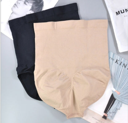 New Silicone Design Breathable High-Waisted Shaping Panties Women DealSniper.net Black and Nude set M L