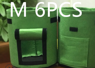 Breathable Potato Tomato Vegetable Plant Growth Bag Garden dealsniper-net Green6PCS Medium