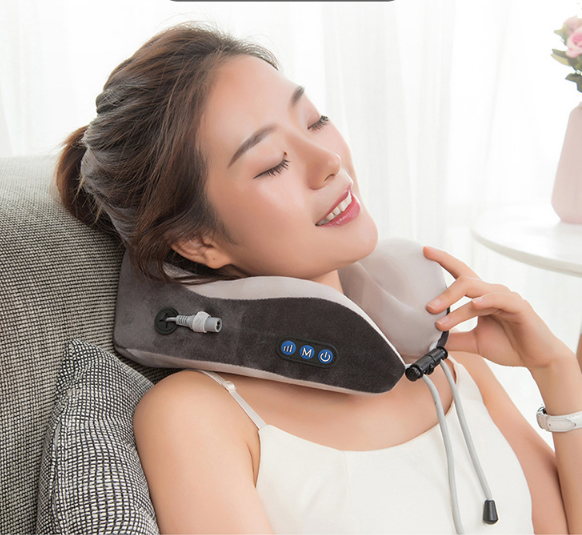 Electric Neck Massager U shaped Pillow Multifunctional Portable Shoulder Cervical Massager Outdoor Home Car Massage Health dealsniper-net