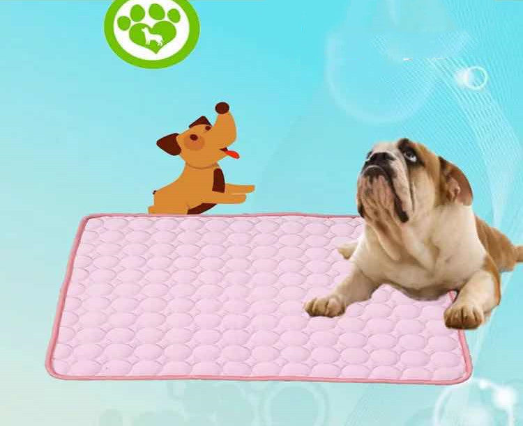 Summer Cooling Mats Blanket Ice Bed Pet Dog For Dogs Cats Pets dealsniper-net Pink L