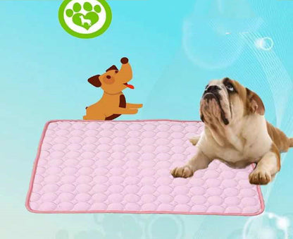 Summer Cooling Mats Blanket Ice Bed Pet Dog For Dogs Cats Pets dealsniper-net Pink L