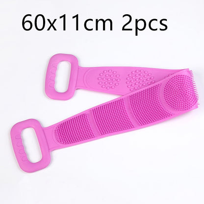 Double-sided silicone rubbing towel for men and women Beauty Gym From House Purple2pcs 60x11cm